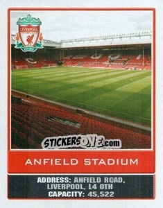 Cromo Anfield Stadium - Premier League Inglese 2009-2010 - Topps