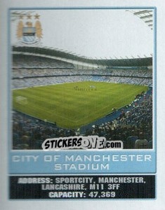 Figurina City of Manchester Stadium - Premier League Inglese 2009-2010 - Topps