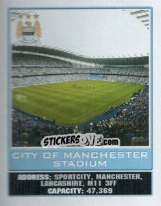 Sticker City of Manchester Stadium - Premier League Inglese 2009-2010 n. 244 - Topps