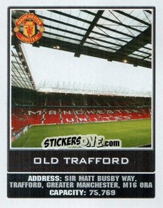 Figurina Old Trafford - Premier League Inglese 2009-2010 - Topps