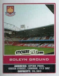 Sticker Boleyn Ground - Premier League Inglese 2009-2010 n. 250 - Topps