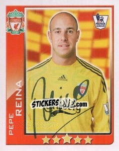 Sticker Pepe Reina - Premier League Inglese 2009-2010 n. 256 - Topps