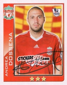 Sticker Andrea Dossena - Premier League Inglese 2009-2010 n. 258 - Topps