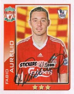 Sticker Fabio Aurelio - Premier League Inglese 2009-2010 n. 259 - Topps