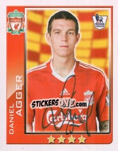 Sticker Daniel Agger - Premier League Inglese 2009-2010 n. 260 - Topps