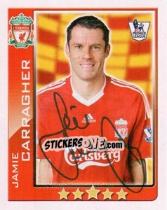 Sticker Jamie Carragher - Premier League Inglese 2009-2010 n. 262 - Topps