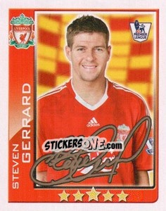 Sticker Steven Gerrard - Premier League Inglese 2009-2010 n. 264 - Topps
