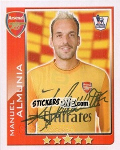 Sticker Manuel Almunia - Premier League Inglese 2009-2010 n. 6 - Topps