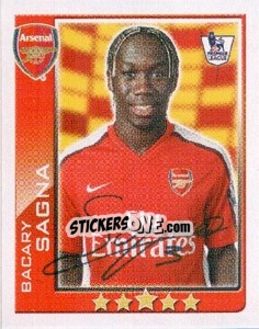 Sticker Bacary Sagna - Premier League Inglese 2009-2010 n. 7 - Topps
