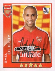 Sticker Gael Clichy - Premier League Inglese 2009-2010 n. 8 - Topps