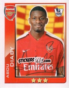 Sticker Abou Diaby - Premier League Inglese 2009-2010 n. 13 - Topps