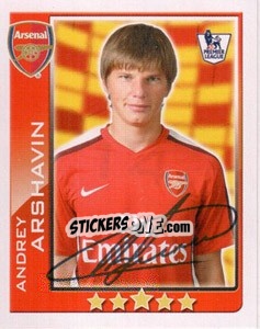 Sticker Andrey Arshavin - Premier League Inglese 2009-2010 n. 14 - Topps