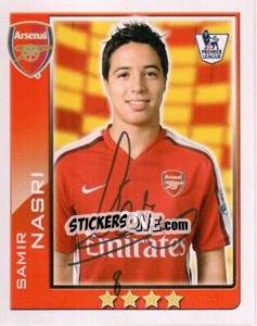 Figurina Samir Nasri - Premier League Inglese 2009-2010 - Topps