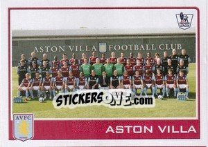 Cromo Aston Villa team - Premier League Inglese 2009-2010 - Topps
