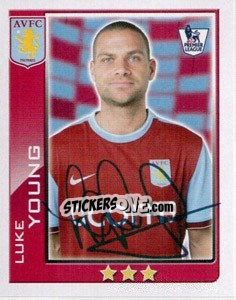 Sticker Luke Young - Premier League Inglese 2009-2010 n. 30 - Topps