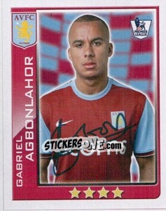 Sticker Gabriel Agbonlahor - Premier League Inglese 2009-2010 n. 43 - Topps