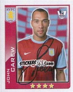 Sticker John Carew - Premier League Inglese 2009-2010 n. 44 - Topps