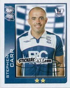 Sticker Stephen Carr - Premier League Inglese 2009-2010 - Topps