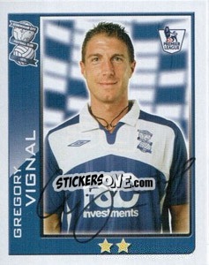 Sticker Gregory Vignal - Premier League Inglese 2009-2010 - Topps