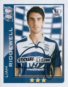Sticker Liam Ridgewell - Premier League Inglese 2009-2010 n. 51 - Topps