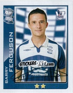 Sticker Barry Ferguson - Premier League Inglese 2009-2010 n. 58 - Topps