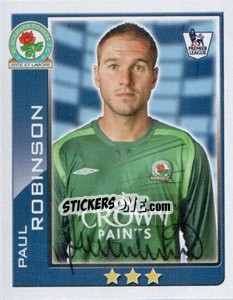 Figurina Paul Robinson - Premier League Inglese 2009-2010 - Topps