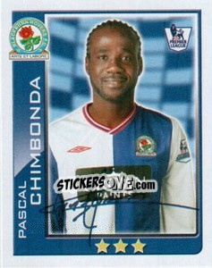 Sticker Pascal Chimbonda - Premier League Inglese 2009-2010 n. 75 - Topps
