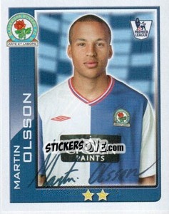 Sticker Martin Olsson - Premier League Inglese 2009-2010 n. 76 - Topps