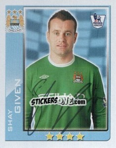 Figurina Shay Given - Premier League Inglese 2009-2010 - Topps