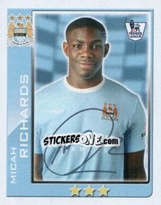 Sticker Micah Richards - Premier League Inglese 2009-2010 n. 279 - Topps