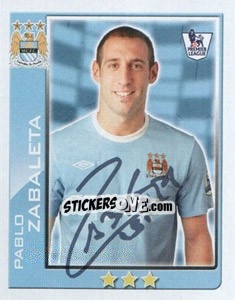 Sticker Pablo Zabaleta - Premier League Inglese 2009-2010 n. 280 - Topps