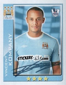 Sticker Vincent Kompany - Premier League Inglese 2009-2010 n. 284 - Topps