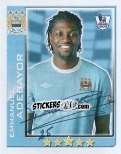 Sticker Emmanuel Adebayor - Premier League Inglese 2009-2010 n. 290 - Topps