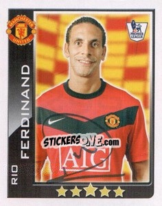 Sticker Rio Ferdinand - Premier League Inglese 2009-2010 n. 299 - Topps