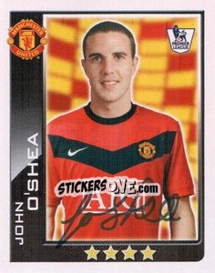 Sticker John O'Shea - Premier League Inglese 2009-2010 n. 302 - Topps
