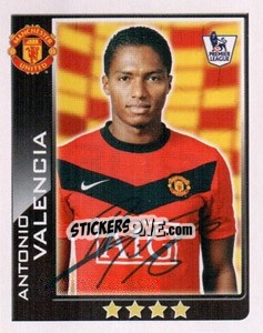 Figurina Antonio Valencia - Premier League Inglese 2009-2010 - Topps