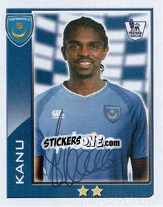 Sticker Nwankwo Kanu - Premier League Inglese 2009-2010 n. 336 - Topps