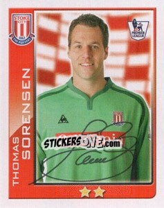 Sticker Thomas Sorensen - Premier League Inglese 2009-2010 n. 340 - Topps