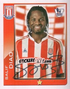 Sticker Salif Diao - Premier League Inglese 2009-2010 n. 349 - Topps