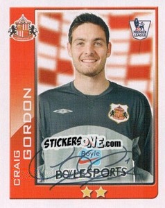 Sticker Craig Gordon - Premier League Inglese 2009-2010 n. 361 - Topps