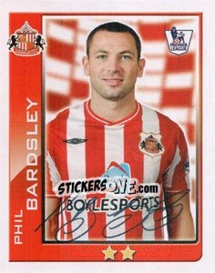 Sticker Phil Bardsley - Premier League Inglese 2009-2010 n. 366 - Topps