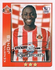 Sticker Kenwyne Jones - Premier League Inglese 2009-2010 n. 378 - Topps