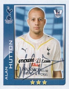 Sticker Alan Hutton - Premier League Inglese 2009-2010 n. 386 - Topps