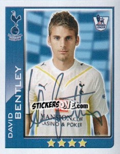 Sticker David Bentley - Premier League Inglese 2009-2010 n. 391 - Topps