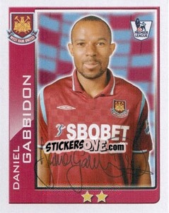 Figurina Danny Gabbidon - Premier League Inglese 2009-2010 - Topps