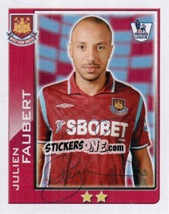 Sticker Julien Faubert - Premier League Inglese 2009-2010 - Topps