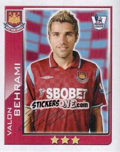 Sticker Valon Behrami - Premier League Inglese 2009-2010 n. 410 - Topps