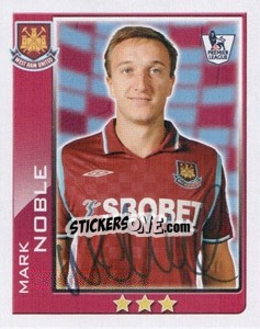 Sticker Mark Noble - Premier League Inglese 2009-2010 n. 415 - Topps