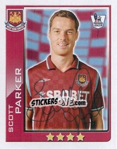 Sticker Scott Parker - Premier League Inglese 2009-2010 n. 416 - Topps