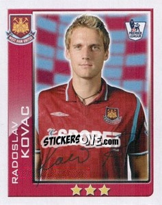 Figurina Radoslav Kovac - Premier League Inglese 2009-2010 - Topps